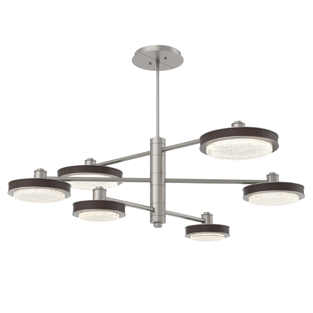 Hammerton Studio Iris Mobile Chandelier Beige Silver / 6-Piece / Cocoa Leather
