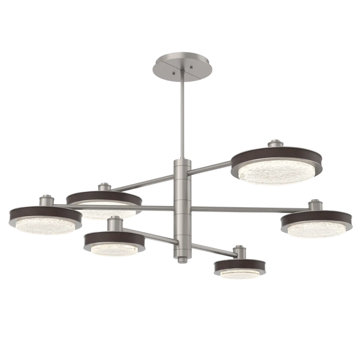 Hammerton Studio Iris Mobile Chandelier Beige Silver / 6-Piece / Cocoa Leather