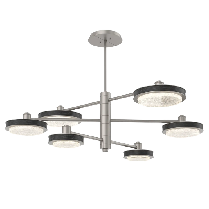 Hammerton Studio Iris Mobile Chandelier Beige Silver / 6-Piece / Dark Oak Wood