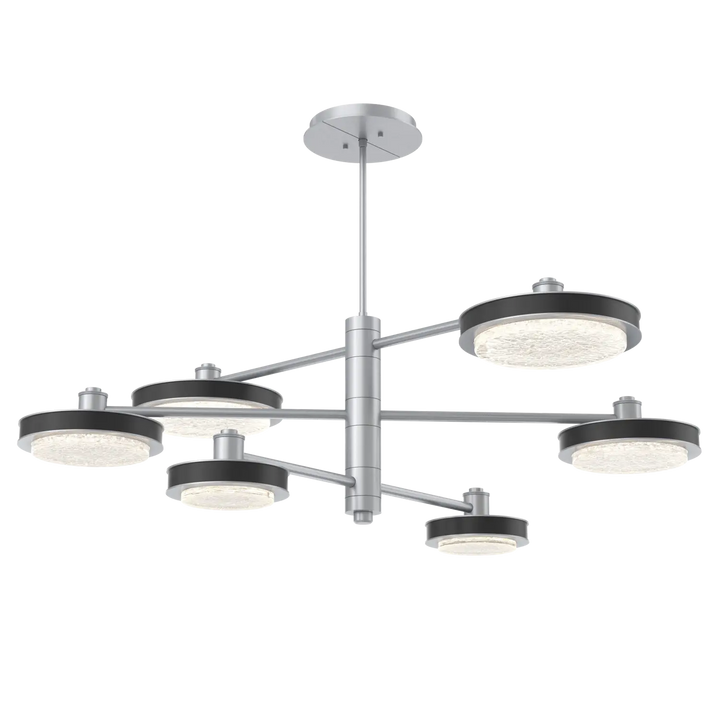 Hammerton Studio Iris Mobile Chandelier Classic Silver / 6-Piece / Matte Black