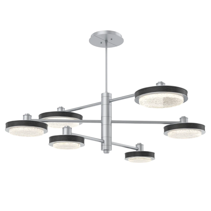 Hammerton Studio Iris Mobile Chandelier Classic Silver / 6-Piece / Dark Oak Wood