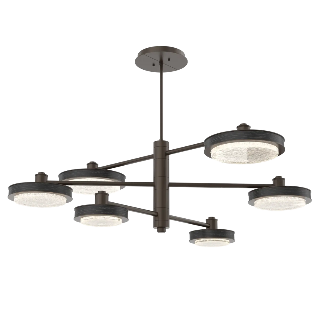 Hammerton Studio Iris Mobile Chandelier Flat Bronze / 6-Piece / Dark Oak Wood