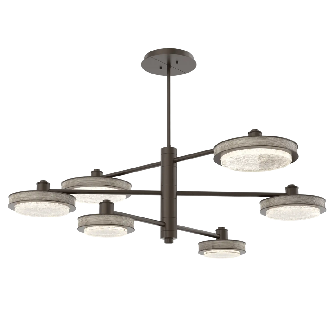 Hammerton Studio Iris Mobile Chandelier Flat Bronze / 6-Piece / Ash Wood
