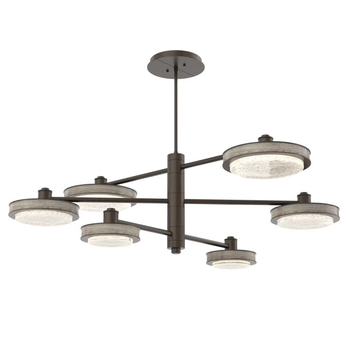 Hammerton Studio Iris Mobile Chandelier Flat Bronze / 6-Piece / Ash Wood