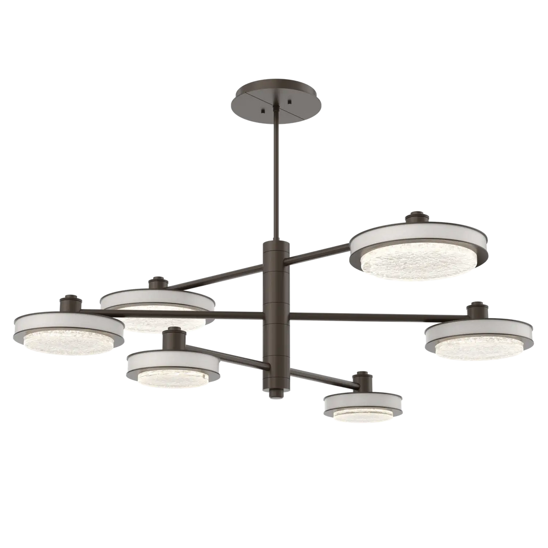 Hammerton Studio Iris Mobile Chandelier Flat Bronze / 6-Piece / Salt White