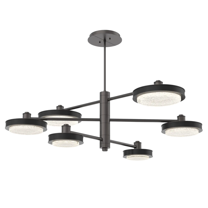 Hammerton Studio Iris Mobile Chandelier Graphite / 6-Piece / Licorice Leather