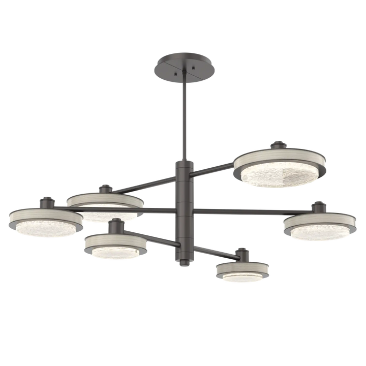 Hammerton Studio Iris Mobile Chandelier Graphite / 6-Piece / Light Oak Wood
