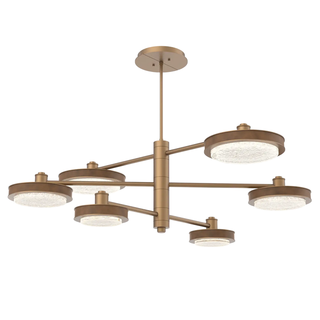 Hammerton Studio Iris Mobile Chandelier Novel Brass / 6-Piece / Nutmeg Leather