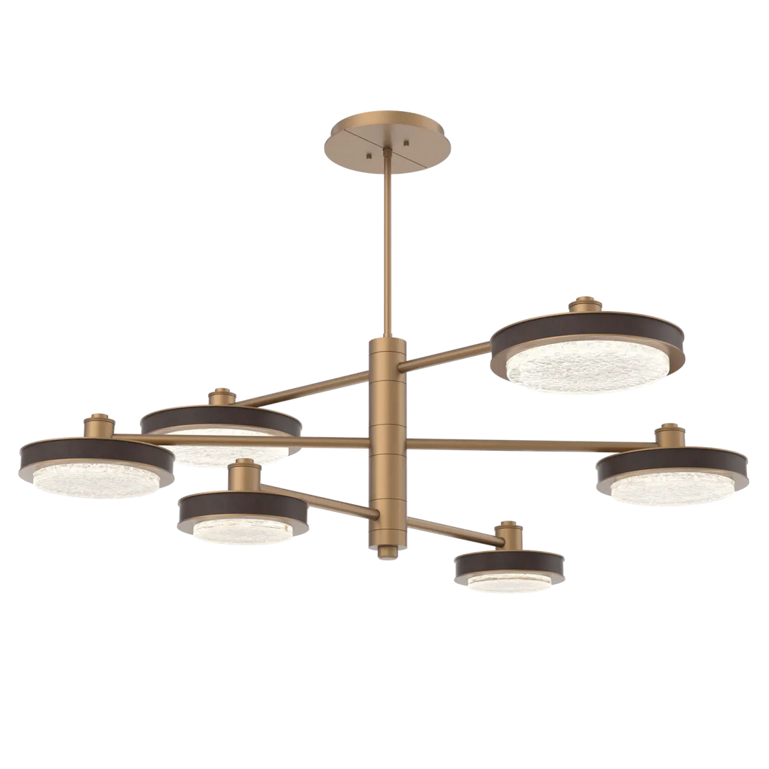 Hammerton Studio Iris Mobile Chandelier Novel Brass / 6-Piece / Cocoa Leather