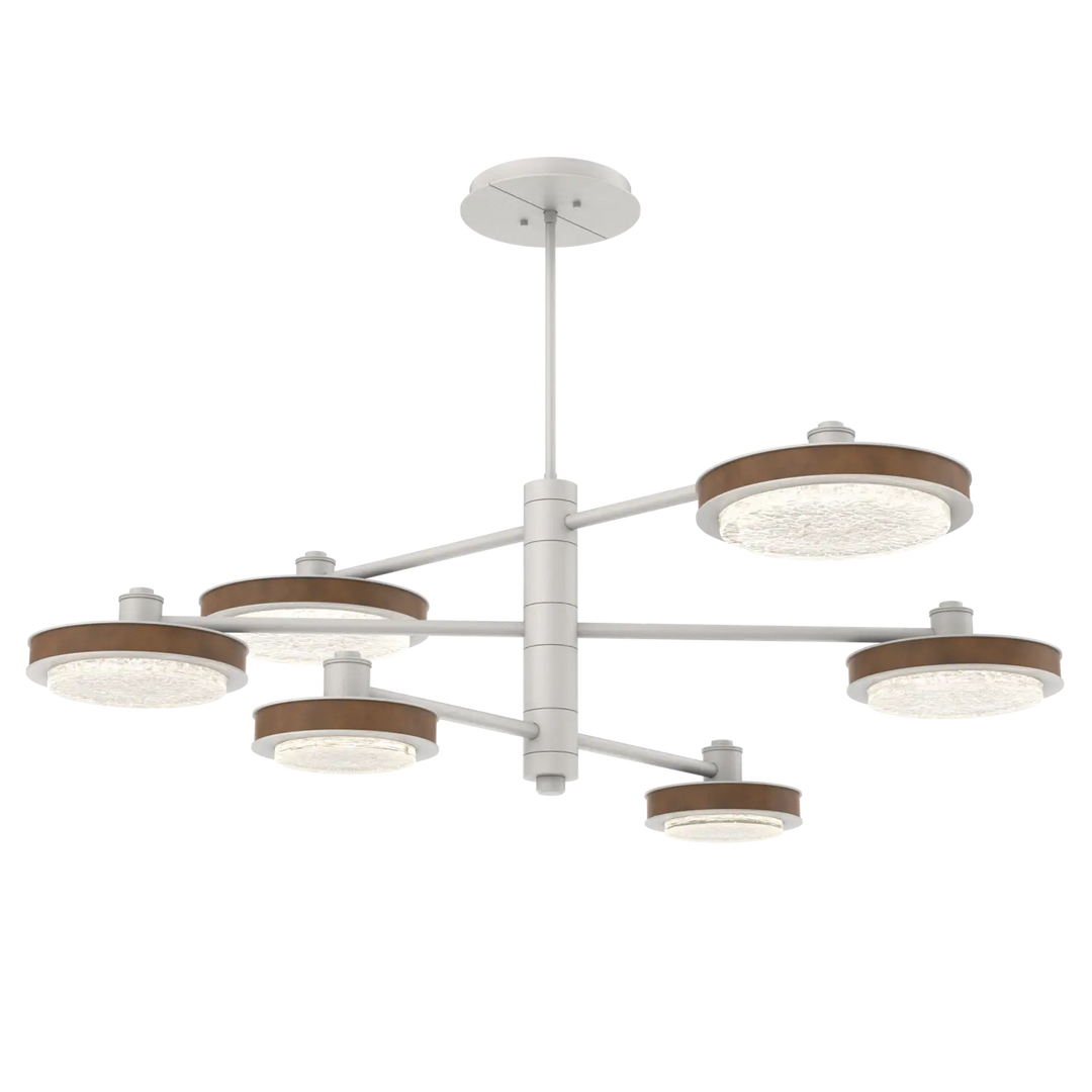 Hammerton Studio Iris Mobile Chandelier Salt White / 6-Piece / Nutmeg Leather