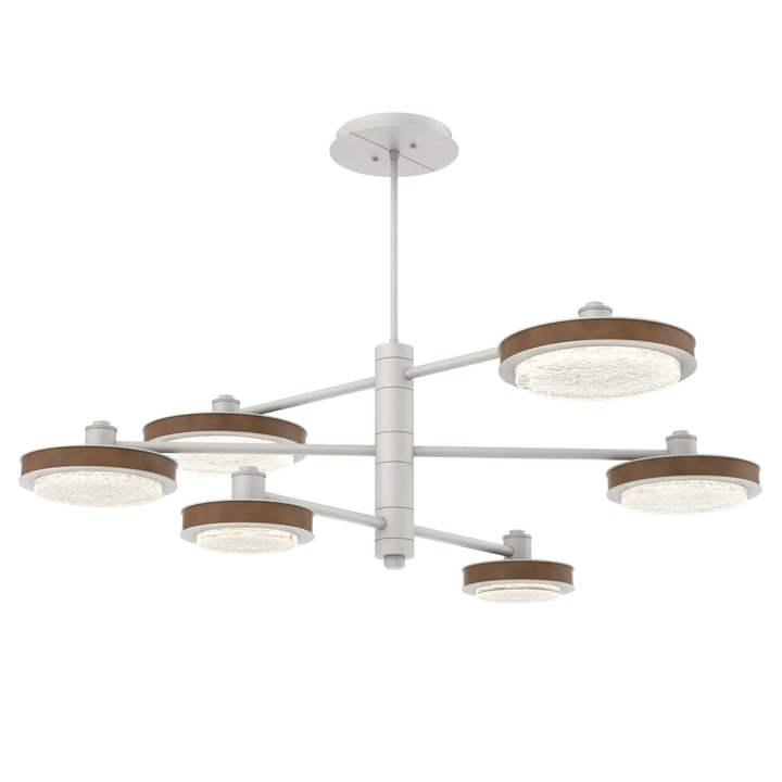 Hammerton Studio Iris Mobile Chandelier Salt White / 6-Piece / Nutmeg Leather