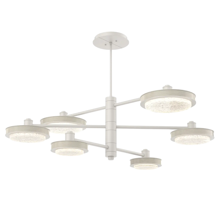 Hammerton Studio Iris Mobile Chandelier Salt White / 6-Piece / Light Oak Wood