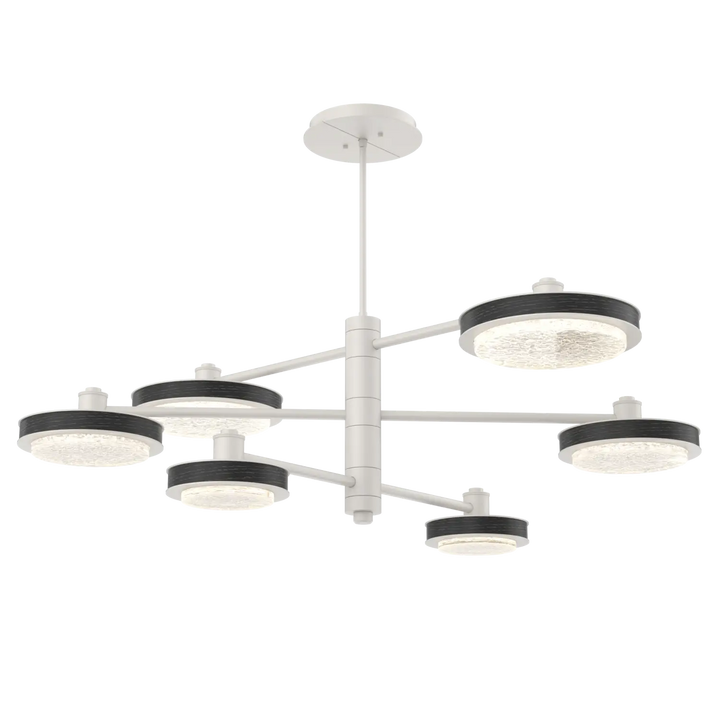Hammerton Studio Iris Mobile Chandelier Salt White / 6-Piece / Dark Oak Wood