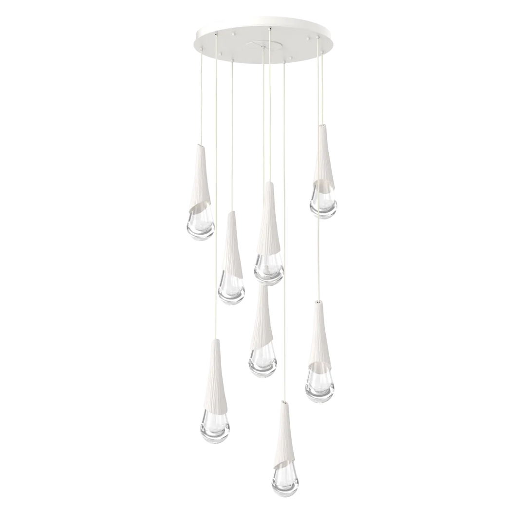 Hammerton Studio Hailstone Round Multi-Pendant Chandelier Salt White / 8-Piece / Chalk Ceramic