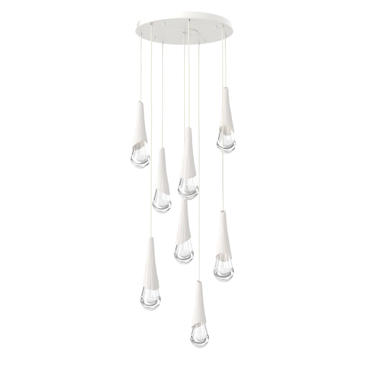 Hammerton Studio Hailstone Round Multi-Pendant Chandelier Salt White / 8-Piece / Chalk Ceramic
