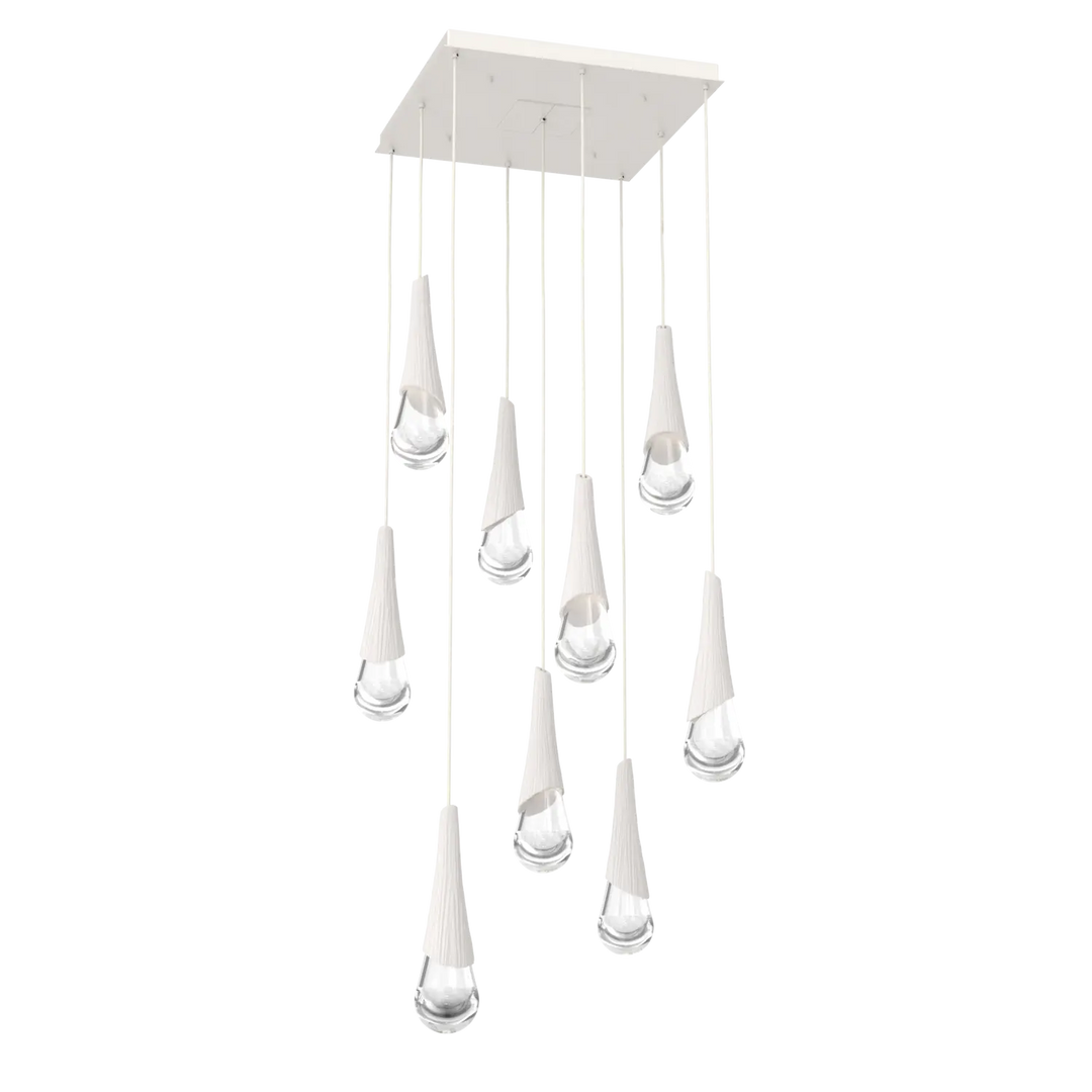 Hammerton Studio Hailstone Square Multi-Pendant Chandelier Salt White / 9-Piece / Chalk Ceramic
