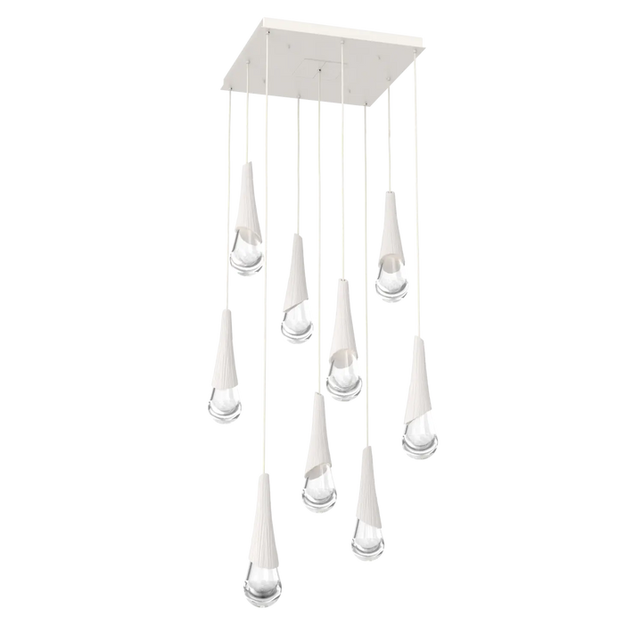 Hammerton Studio Hailstone Square Multi-Pendant Chandelier Salt White / 9-Piece / Chalk Ceramic