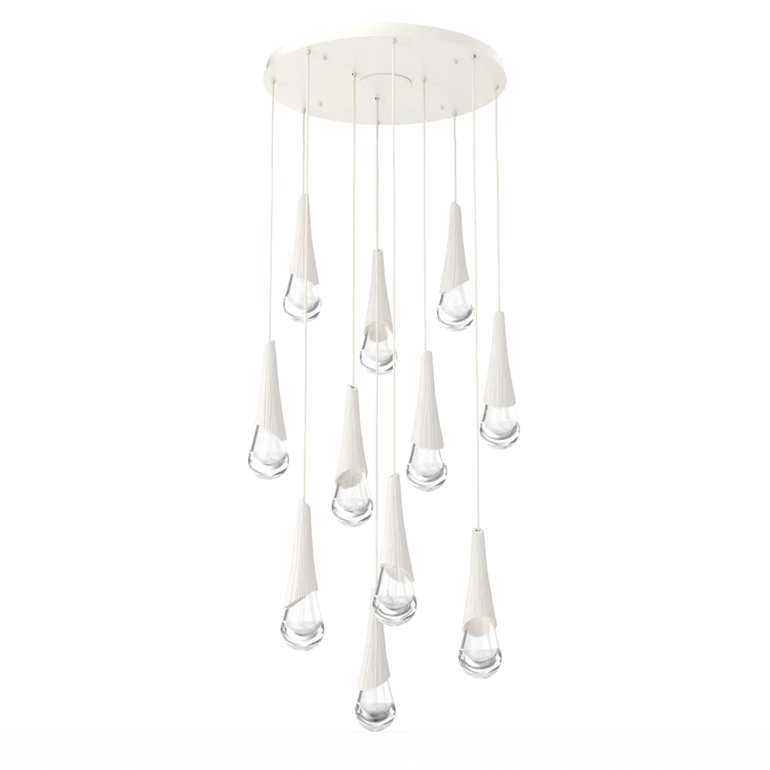 Hammerton Studio Hailstone Round Multi-Pendant Chandelier Salt White / 11-Piece / Chalk Ceramic