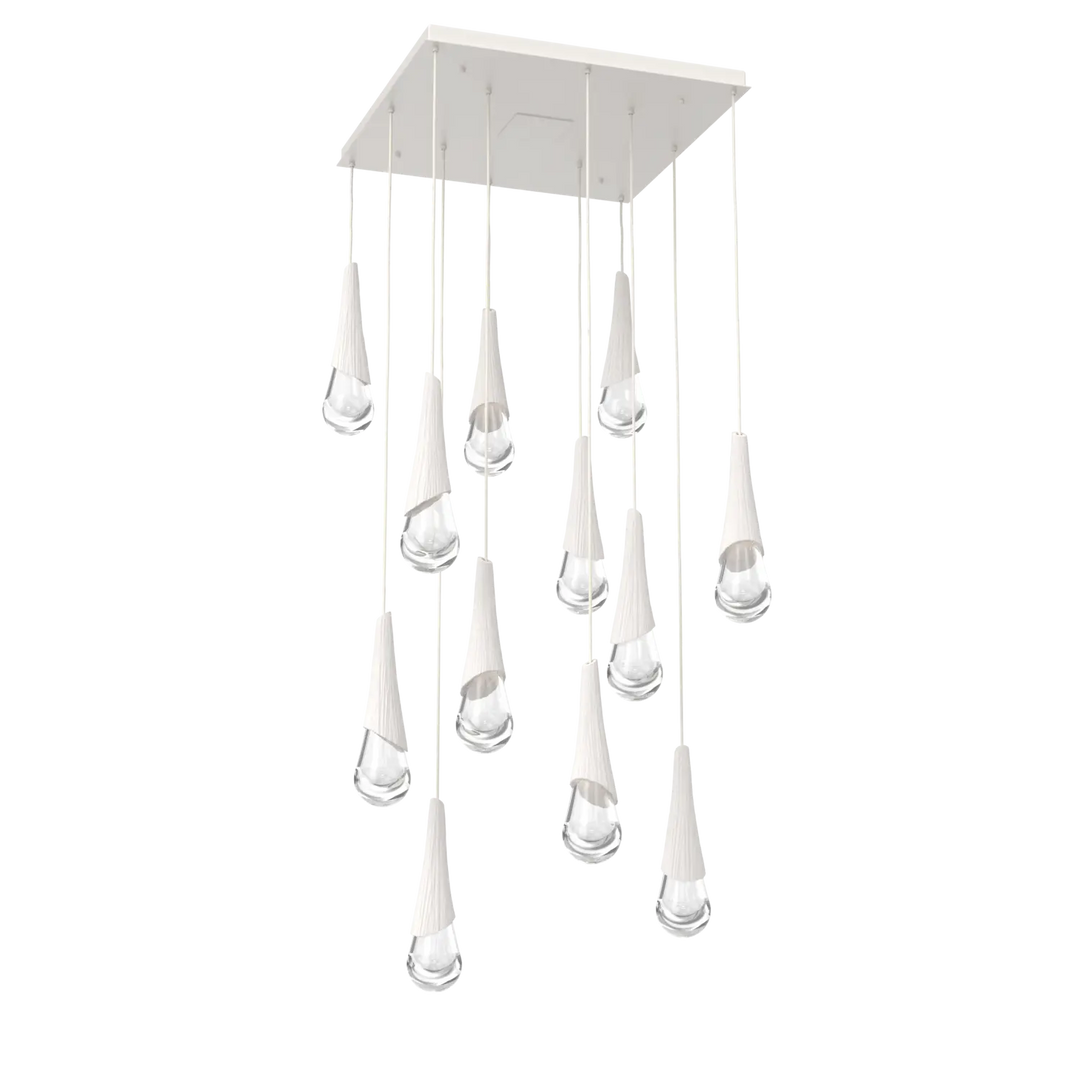 Hammerton Studio Hailstone Square Multi-Pendant Chandelier Salt White / 12-Piece / Chalk Ceramic