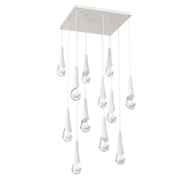 Hammerton Studio Hailstone Square Multi-Pendant Chandelier Salt White / 12-Piece / Chalk Ceramic