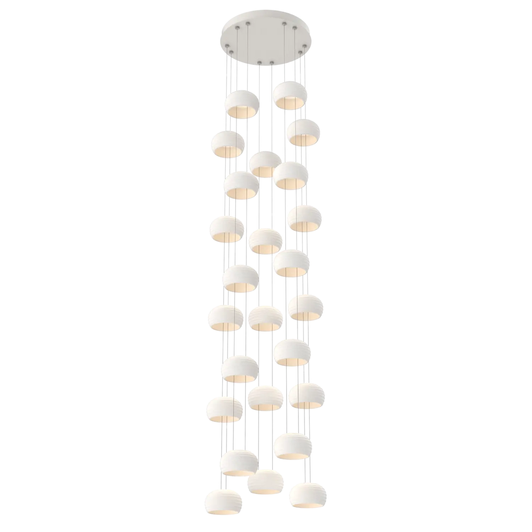 Hammerton Studio Torno Stack Multi-Pendant Chandelier Salt White / 5-Piece / Chalk Ceramic