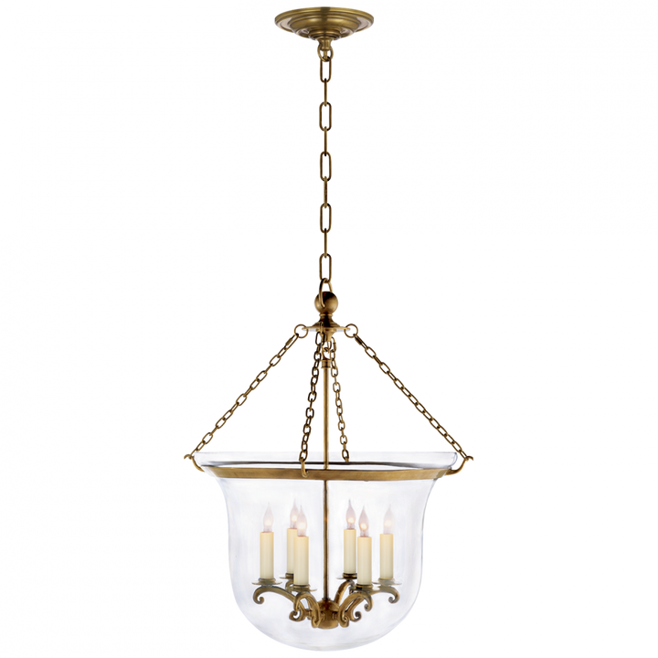 Visual Comfort & Co. Country Large Bell Jar Lantern Pendants Visual Comfort & Co.   