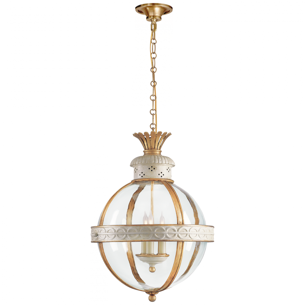 Visual Comfort & Co. Crown Top Banded Globe Lantern Pendants Visual Comfort & Co.   