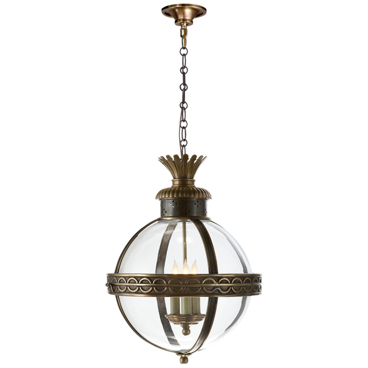 Visual Comfort & Co. Crown Top Banded Globe Lantern Pendants Visual Comfort & Co.   