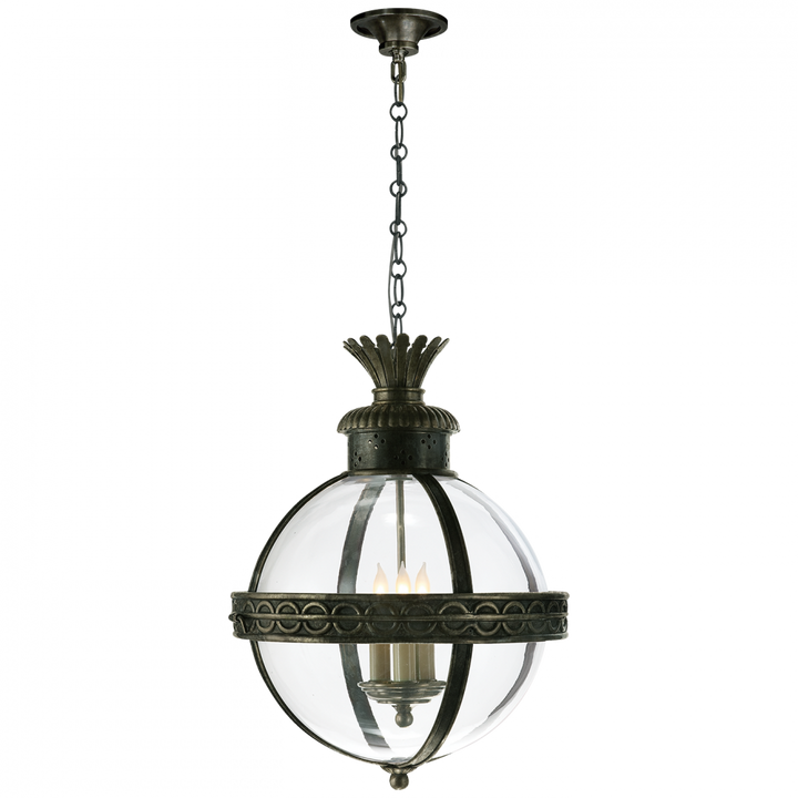 Visual Comfort & Co. Crown Top Banded Globe Lantern Pendants Visual Comfort & Co.   