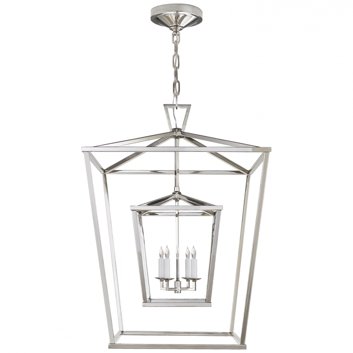 Visual Comfort Darlana Large Double Cage Lantern Pendants Visual Comfort   