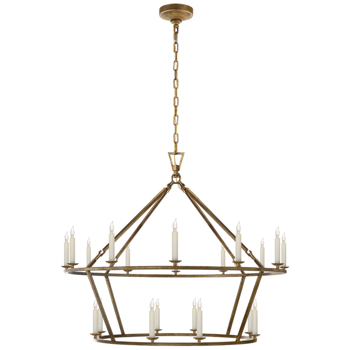 Visual Comfort Darlana Large Two-Tiered Ring Chandelier Chandeliers Visual Comfort & Co.   