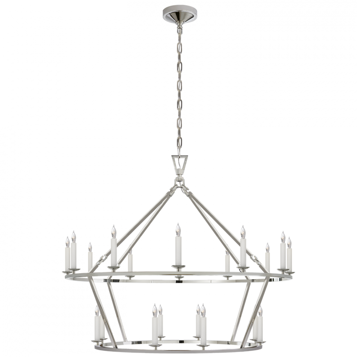 Visual Comfort Darlana Large Two-Tiered Ring Chandelier Chandeliers Visual Comfort & Co.   