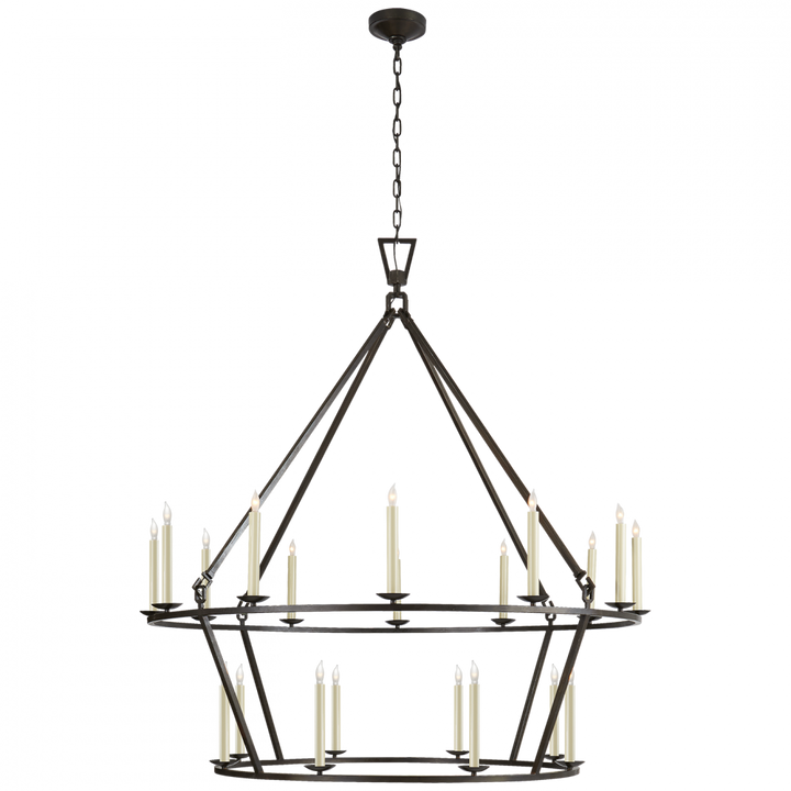 Visual Comfort Darlana Extra Large Two-Tier Chandelier Chandeliers Visual Comfort   