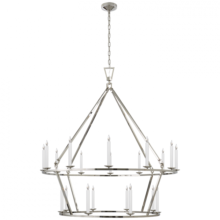 Visual Comfort Darlana Extra Large Two-Tier Chandelier Chandeliers Visual Comfort   