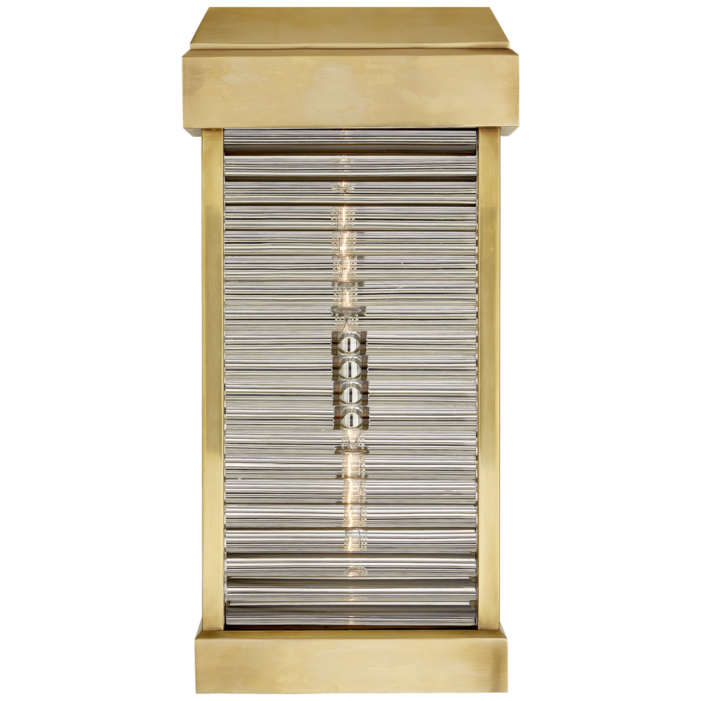 Visual Comfort & Co. Dunmore Large Curved Glass Louver Sconce Outdoor Lighting Visual Comfort & Co.   