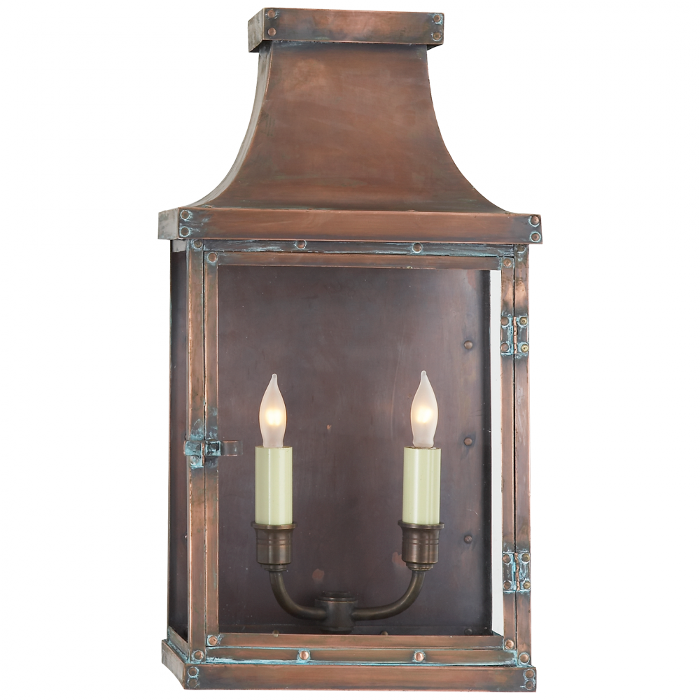 Visual Comfort & Co. Bedford Wide Short 3/4 Lantern Outdoor Flush Mounts Visual Comfort & Co.   