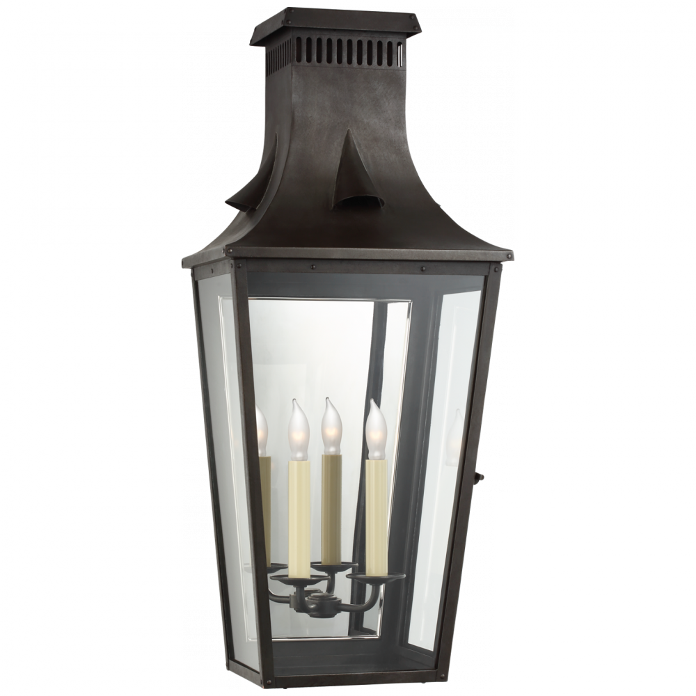 Visual Comfort & Co. Belaire Large 3/4 Wall Lantern Outdoor Flush Mounts Visual Comfort & Co.   