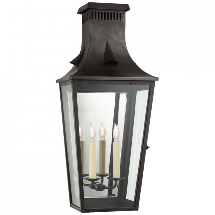 Visual Comfort & Co. Belaire Large 3/4 Wall Lantern Outdoor Flush Mounts Visual Comfort & Co.   