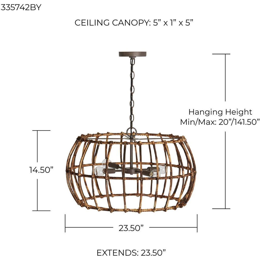 Capital 23.5" 4 Light Pendant