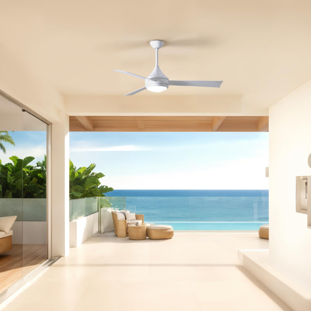 Matthews Fan Company Atlas Donaire 52" Outdoor Ceiling Fan, Coastal Wet Rated