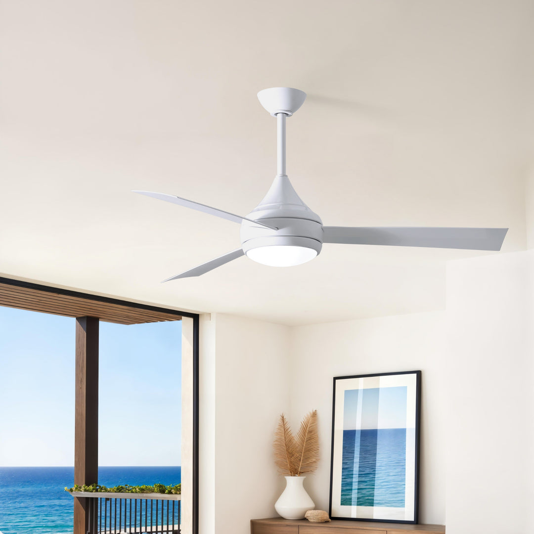 Matthews Fan Company Atlas Donaire 52" Outdoor Ceiling Fan, Coastal Wet Rated