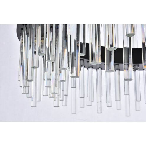 Elegant Lighting Dallas 25" Round Crystal Pendant in Black