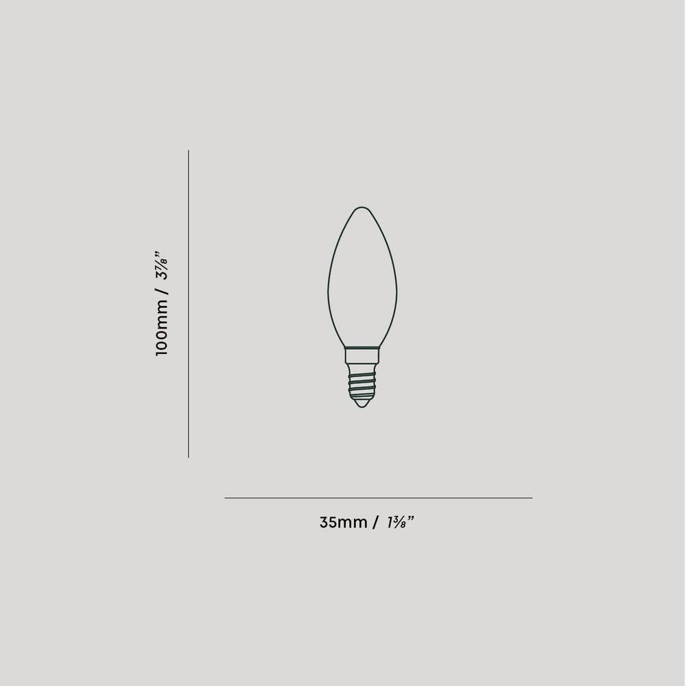 Tala Candle E12 LED Bulb - Dim to Warm - Model CAND-4W-2000-3000K-E12-MP-120V