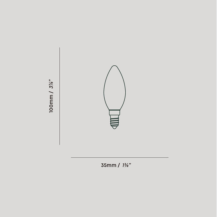 Tala Candle E12 LED Bulb - Dim to Warm - Model CAND-4W-2000-3000K-E12-MP-120V