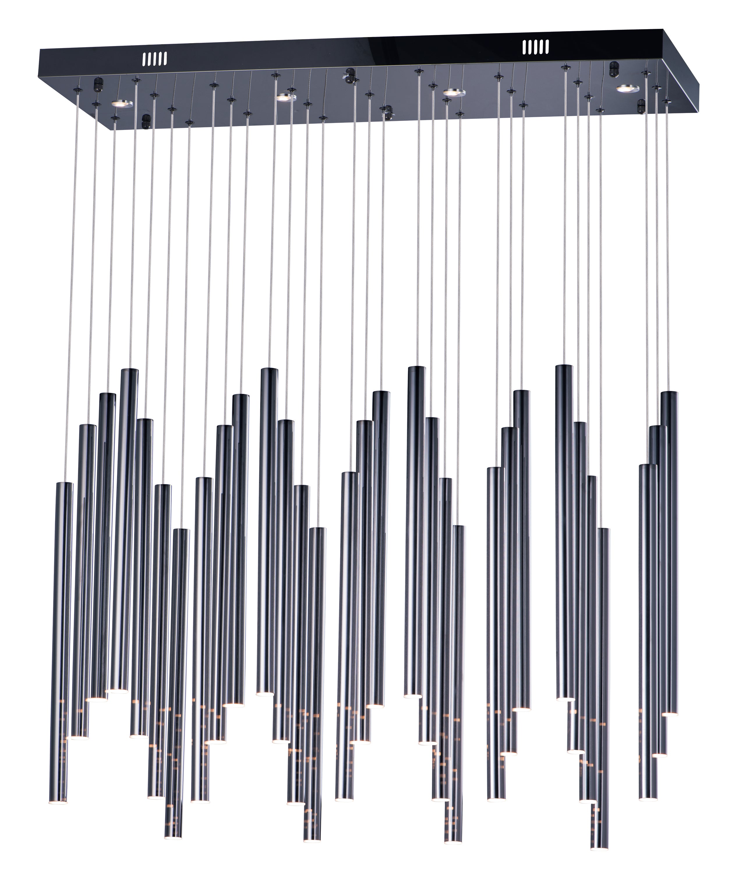 Flute-Multi-Light Pendant Pendant ET2 35.5x11.75x17.75 Black Chrome 
