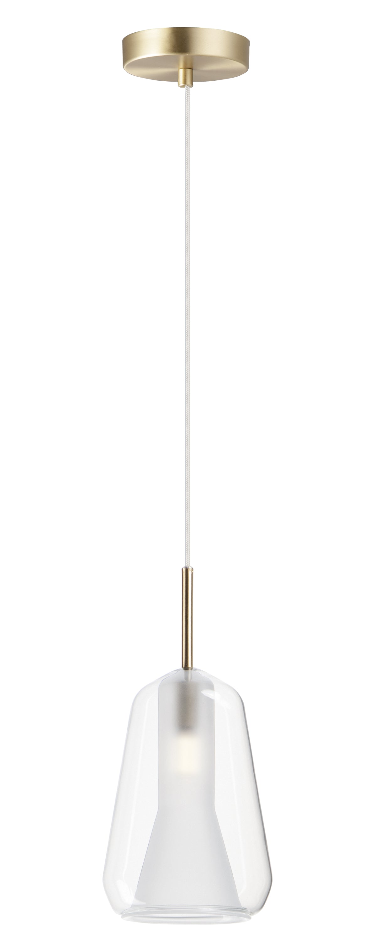 Deuce-Single Pendant Pendant ET2 5.5x5.5x7.75 Satin Brass 
