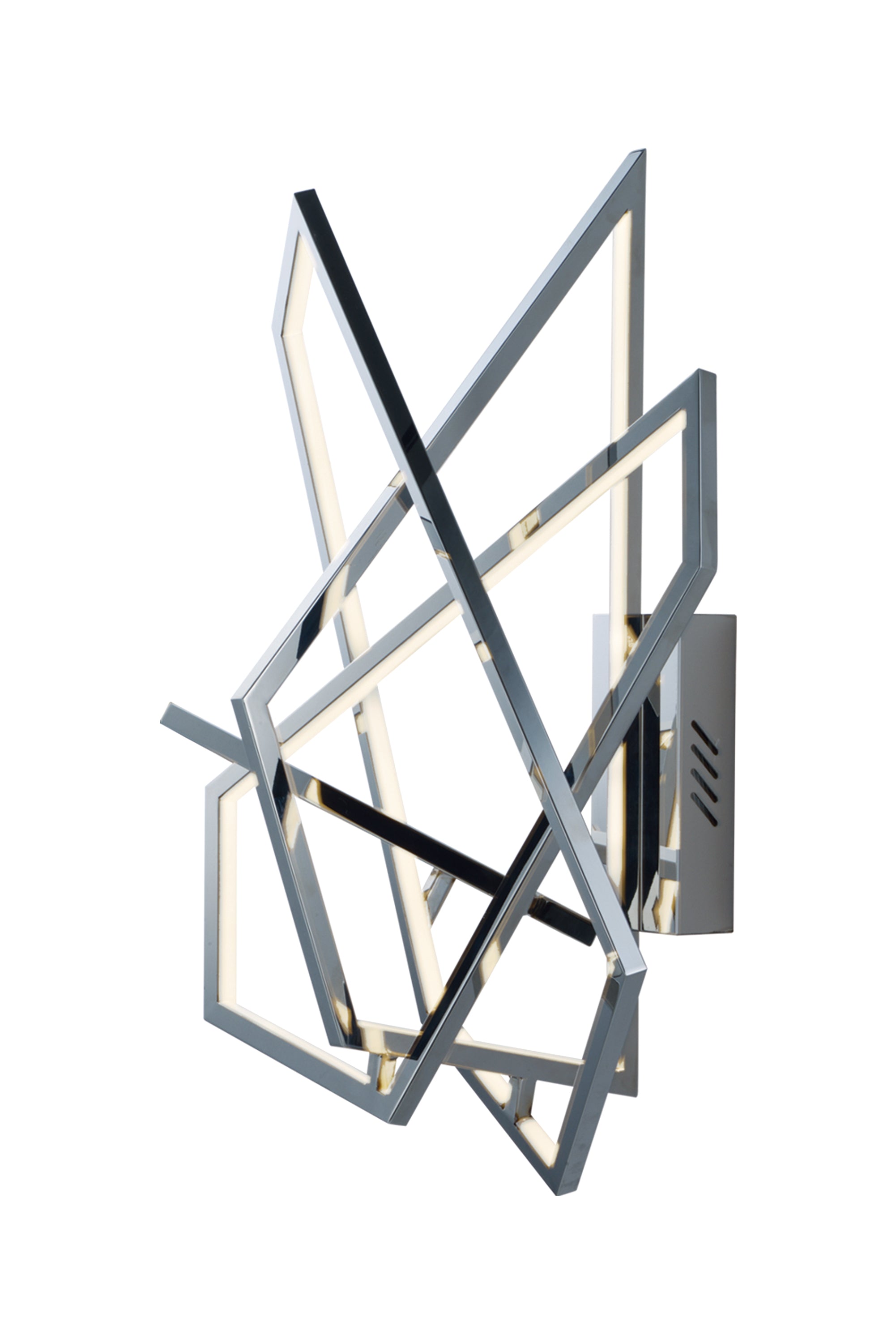 Trapezoid-Wall Sconce Wall Light Fixtures ET2 x20x26.5 Polished Chrome 