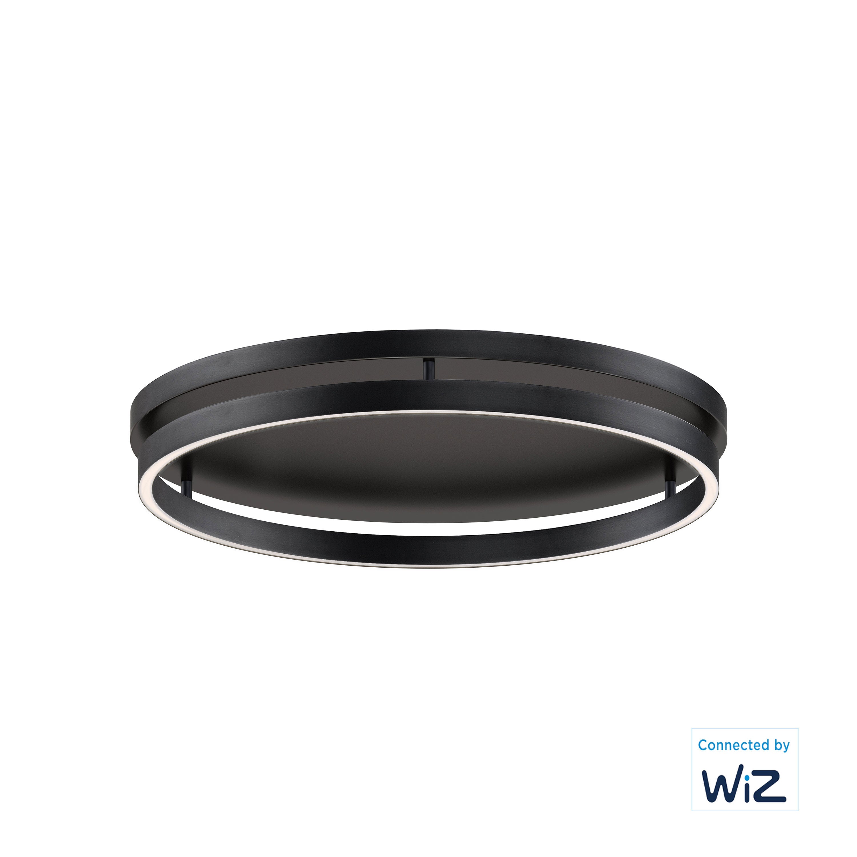 Groove WiZ-Flush Mount Flush Mount Ceiling Light ET2 24.5x24.5x3.25 Black 