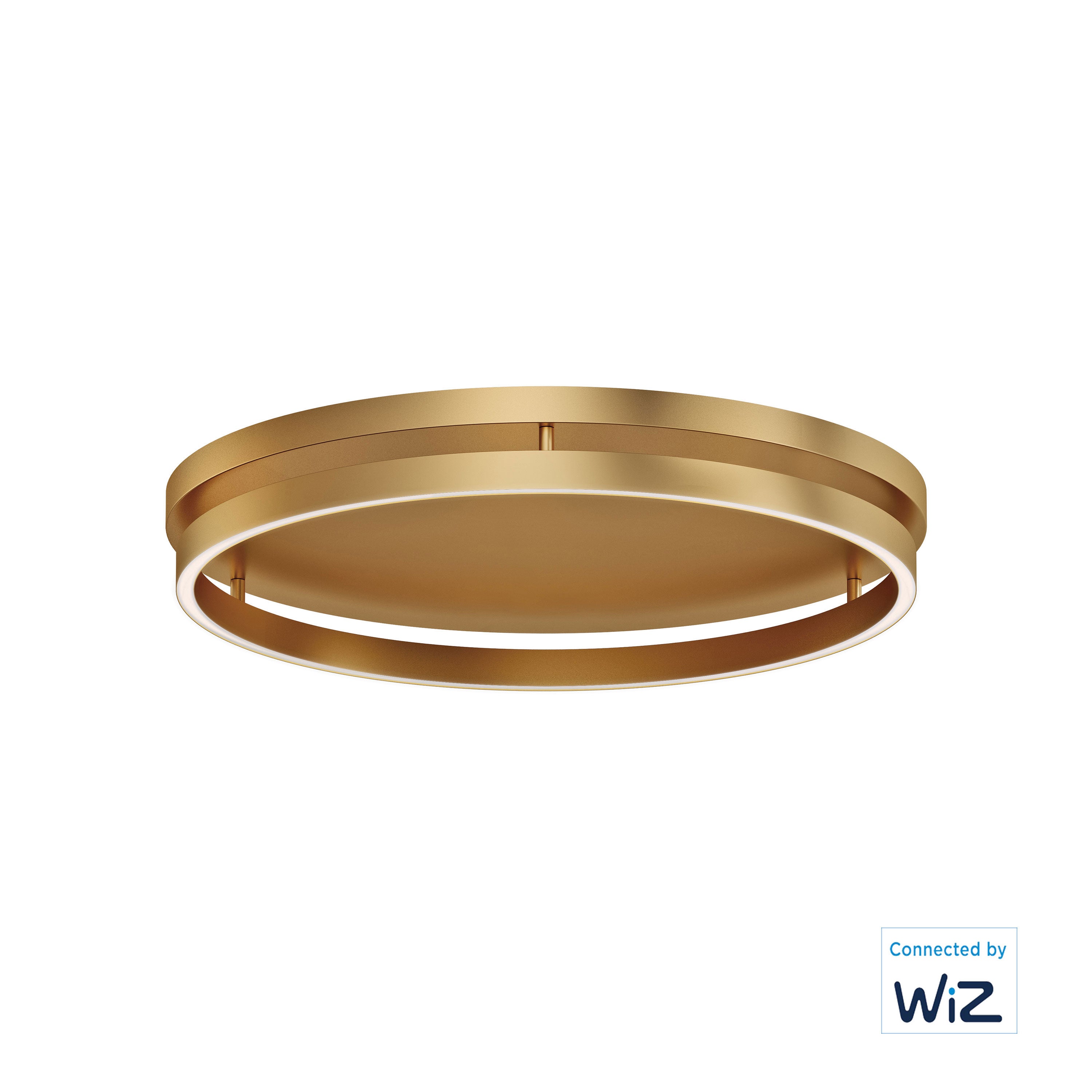 Groove WiZ-Flush Mount Flush Mount Ceiling Light ET2 24.5x24.5x3.25 Gold 