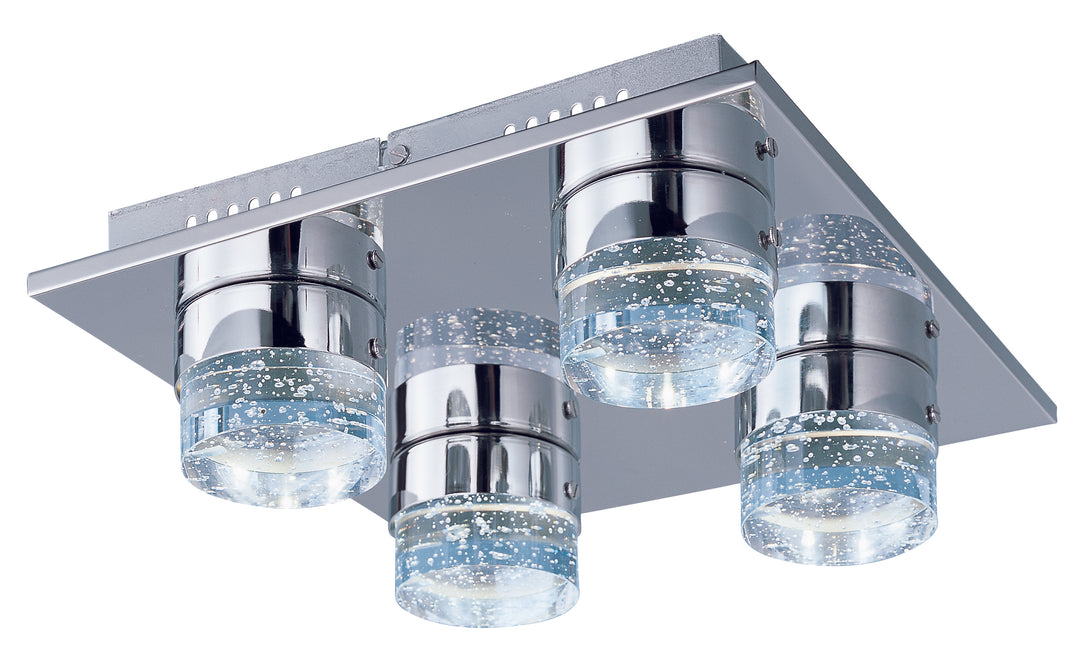 Fizz IV-Flush Mount Ceiling Flush Mounts ET2 4x13x13 Polished Chrome 